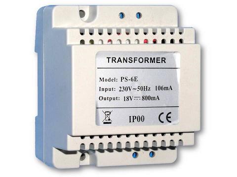 PS-6E Transformator 18V DC für Monitore Einfam-Anlagen