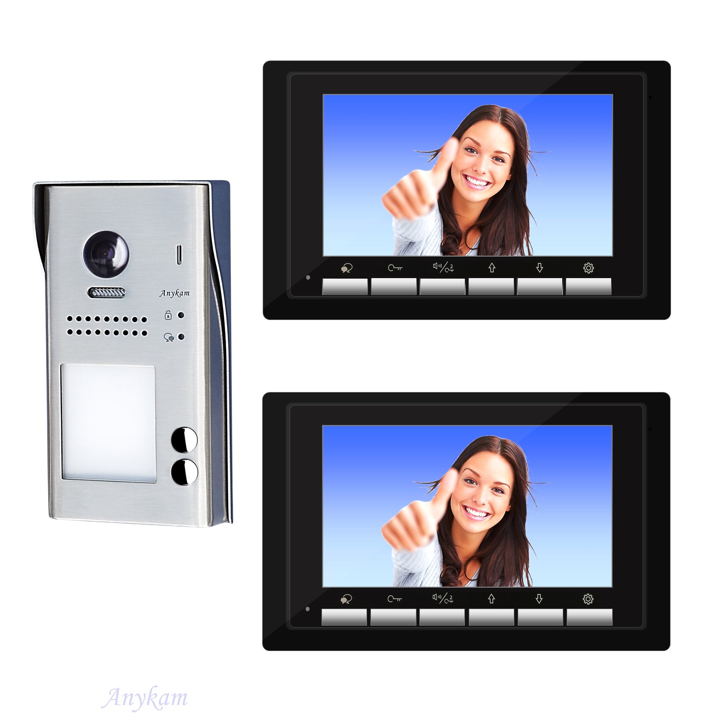 607idfeS2 DT17B Video Türsprechanlage Videosprechanlage Zweifamilienhaus 2Draht